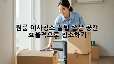 원룸 이사청소 꿀팁: 좁은 공간, 효율적으로 청소하기! ✨